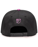 Fan Ink Men's Black Inter Miami Cf Foxtail Snapback Hat