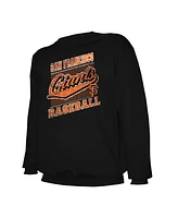 Stitches Men's Black San Francisco Giants Lightweight Crew Sweatshirt