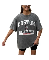 Gameday Couture Women's Grey Boston University Oversized Snow Wash T-Shirt