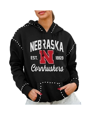 Gameday Couture Women's Black Nebraska Huskers Studded Pullover Hoodie