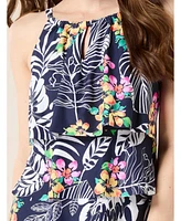 Beach House Women's Jaclyn High Neck Ruffle Tankini Top