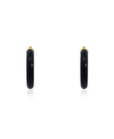 The Lovery Onyx Hoop Earrings millimeters