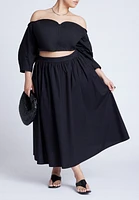 Eloquii Plus Off The Shoulder Sweetheart Neckline Top