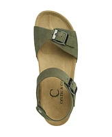 Low Wedge Double Buckle Sandal