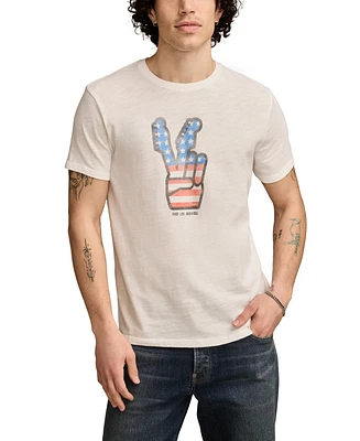 Lucky Brand Men's Fender Peach Hand T-Shirt
