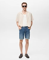Mango Men's Slim-Fit Denim Bermuda Shorts