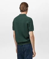 Mango Men's Slim-Fit Fine-Knit Polo Shirt