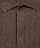 Mango Men's Slim-Fit Fine Rib-Knit Shirt