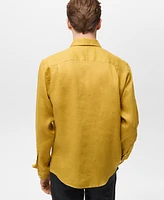 Mango Men's Regular-Fit Linen Shirt