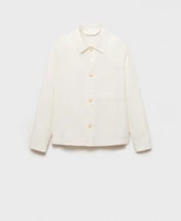 Mango Men's Linen Cotton Overshirt
