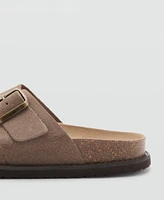 Mango Men's Split Leather Buckle Sandals