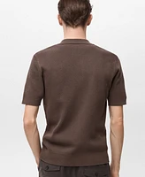 Mango Men's Openwork Knit Structured Shirt