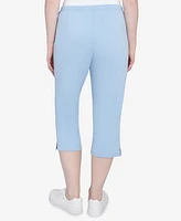 Ruby Rd. Petite Elastic Waist Pull-On French Terry Capri Pants