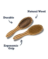 Country Living Dual-Sided Natural Bamboo Wood Dog Brush