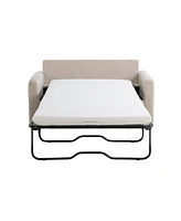Serta 53.3" Corduroy Danson Convertible Loveseat with Charging Port