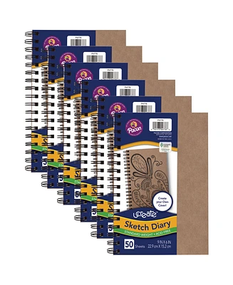 UCreate Your Own Cover Sketch Diary, Pack of 6