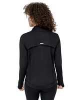 Dkny Sport Women's Rhinestone-Logo Mock-Neck Jacket