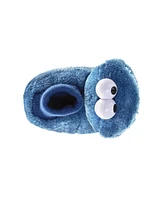 Sesame Street Toddler Boys and Toddler Girls Happy Cookie Monster Dual Sizes Slippers