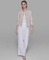 Karl Lagerfeld Paris Women's Sequinned Striped Jacket