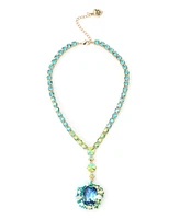 Betsey Johnson Mermaid Jewels Seaweed Stone Gem Tennis Necklace