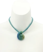 Betsey Johnson Mermaid Jewels Shell Pendant Rope Necklace