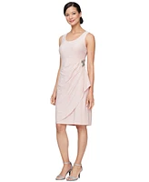 Sl Fashions Women's Shimmer Shrug & Embellished Dress