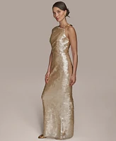 Donna Karan New York Women's Sequin Sleeveless Gown