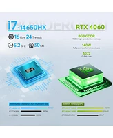 Thunderobot Radiant 15 4060 2.5K Gaming Laptop, 15.6" Qhd 165hz Display, 14th Gen Intel i7-14650HX, Nvidia GeForce 4060, 16GB DDR5 Ram
