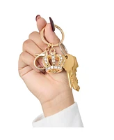 Juicy Couture Crystal Crown Keychain – Elegant Gold Accessory