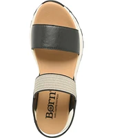 Born Women's Mimi Round Toe Wedge Sandals