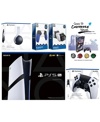 Sony Playstation 5 Pro Bundle with Pulse Headset, Extra Edge Controller, Trigger Stop Kit