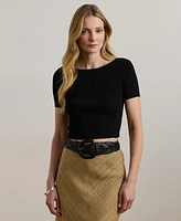 Lauren Ralph Women's Cropped Short-Sleeve Sweater