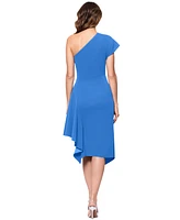 Betsy & Adam Petite One-Shoulder Midi Dress