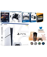 Sony Playstation 5 Slim Disc with Spider-Man: Miles Morales, Extra Edge Controller, Fps Grip Kit
