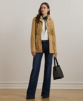 Lauren Ralph Women's Fringe-Trim Belted Goat-Suede Jacket