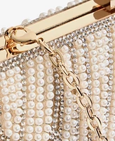 I.n.c. International Concepts Randdi Wavy Imitation Pearl Clutch, Exclusively at Macy's