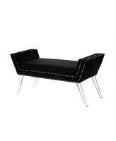 Upholstered Velvet Bench – Chic Accent Bench with Soft Cushion for Bedroom, Entryway, or Living Room