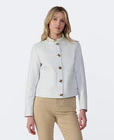 Furniq Uk Women's Cropped Leather Jacket, Created for Macy's