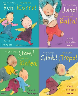 Child's Play Books Little Movers Bilingual Books, Set of 4