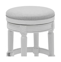 Solid Wood Swivel Backless Bar Height Chair for Kitchen or Bar
