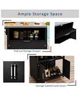 Mondawe Versatile Outdoor Cabinet with Folding & Expandable Work Surfaces