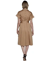 Karl Lagerfeld Paris Women's Cotton A-Line Shirtdress