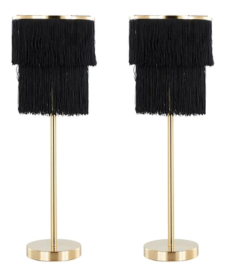 Lumisource 25" Metal Fringe Contemporary Buffet Lamp