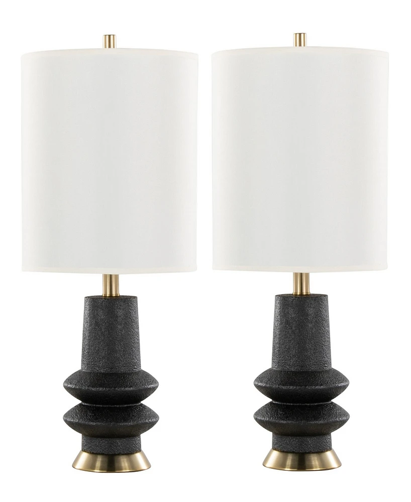 Lumisource 26" Polyresin Lloyd Contemporary Table Lamp, Set of 2