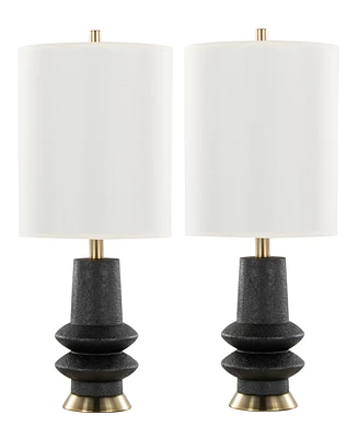 Lumisource 26" Polyresin Lloyd Contemporary Table Lamp, Set of 2