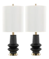 Lumisource 26" Polyresin Lloyd Contemporary Table Lamp, Set of 2