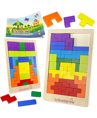 Extasticks Tetralino Double Premium Wooden Puzzle