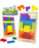 Extasticks Tetralino Double Premium Wooden Puzzle