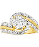 Giani Bernini Cubic Zirconia Swirl Band Ring in 18k Gold-Plated Sterling Silver, Exclusively at Macy's