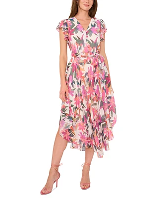 Vince Camuto Women's Floral-Print A-Line Dress